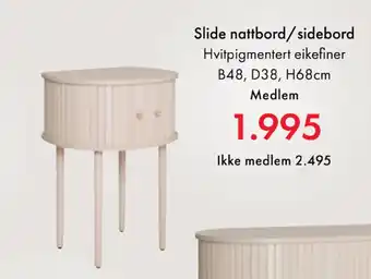 Fagmøbler Slide nattbord/sidebord tilbud