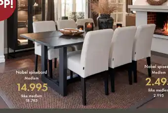 Fagmøbler Nobel spisebord tilbud