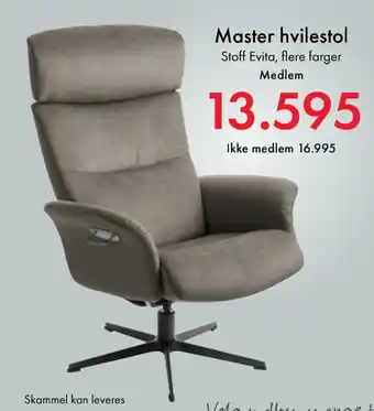 Fagmøbler Master hvilestol tilbud
