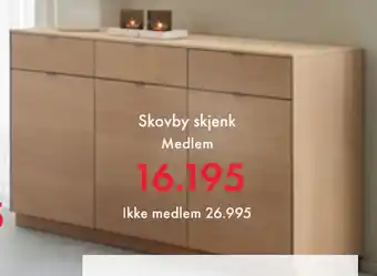 Fagmøbler Skovby skjenk tilbud