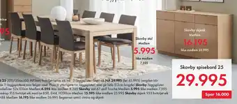 Fagmøbler Skovby spisebord 25 tilbud