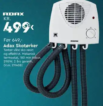 Mekk Adax Skotørker tilbud