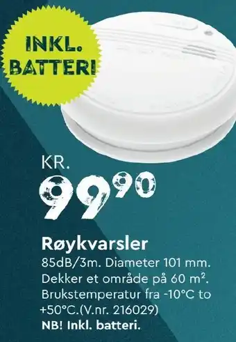 Mekk Røykvarsler tilbud