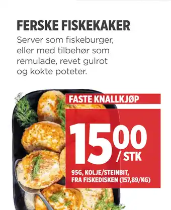 Meny FERSKE FISKEKAKER tilbud