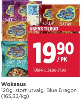Meny Blue dragon sweet chili wok sauce tilbud