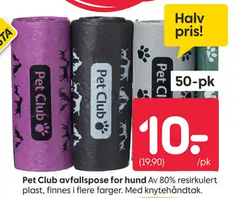 Rusta Pet Club avfallspose for hund tilbud