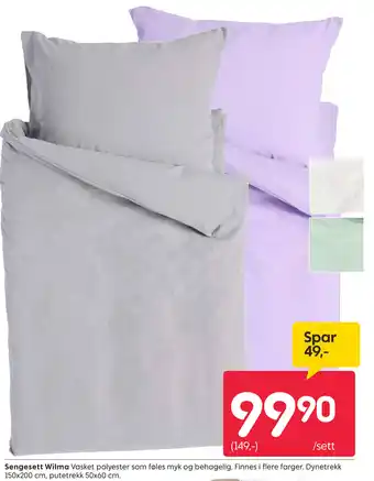 Rusta Sengesett Wilma tilbud