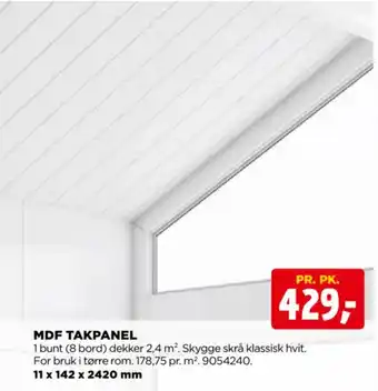 jem & fix MDF TAKPANEL tilbud