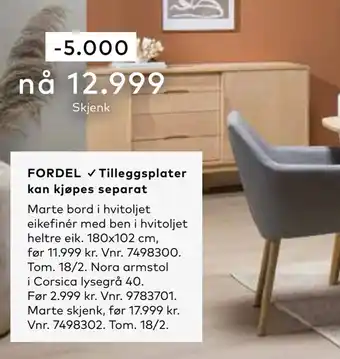 Skeidar Marte skjenk tilbud