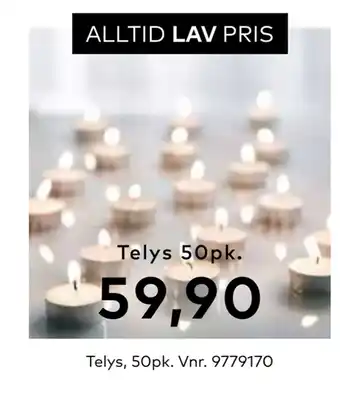 Skeidar Telys 50pk tilbud