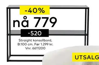 Skeidar Straight konsollbord tilbud