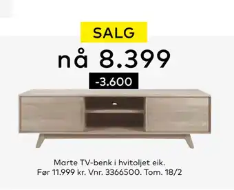 Skeidar Marte TV-benk tilbud