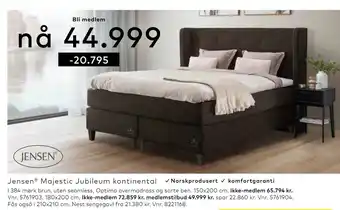 Skeidar Jensen Majestic Jubileum kontinental tilbud