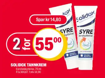 Coop Extra SOLIDOX TANNKREM tilbud