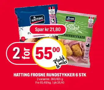 Coop Extra HATTING FROSNE RUNDSTYKKER 6 STK tilbud