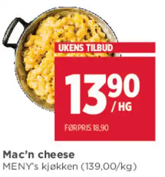 Meny Mac'n cheese tilbud