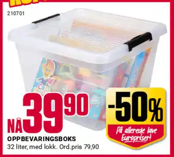 Europris OPPBEVARINGSBOKS tilbud