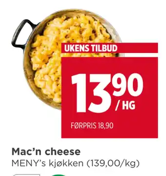Meny Mac’n cheese tilbud