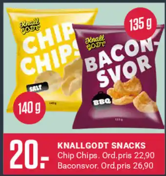 Europris KNALLGODT SNACKS tilbud