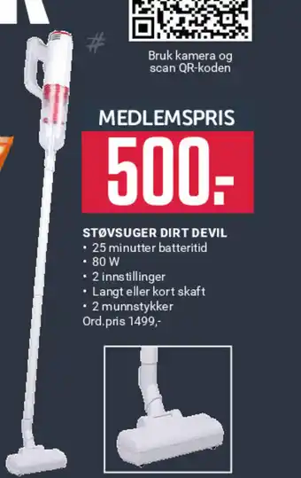 Europris STØVSUGER DIRT DEVIL tilbud