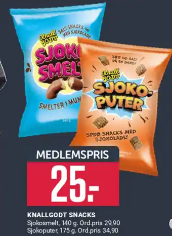 Europris KNALLGODT SNACKS tilbud