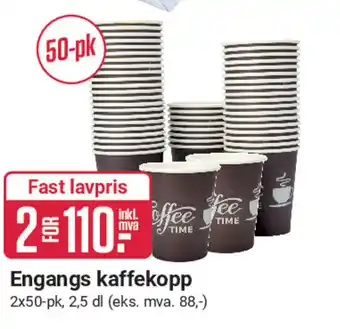 Europris Engangs kaffekopp tilbud