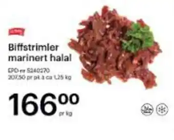 Storcash Biffstrimler marinert halal tilbud