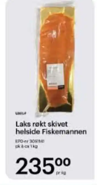 Storcash Laks røkt skivet helside Fiskemannen tilbud