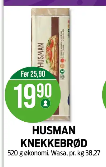 Kiwi HUSMAN KNEKKEBRØD tilbud