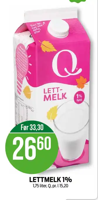 Kiwi LETTMELK 1% tilbud
