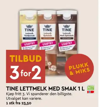 Coop Mega TINE LETTMELK MED SMAK 1 L tilbud