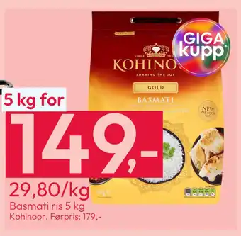 Gigaboks Basmati ris 5 kg tilbud