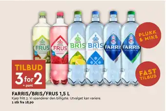 Coop Mega FARRIS/BRIS/FRUS 1,5 L tilbud