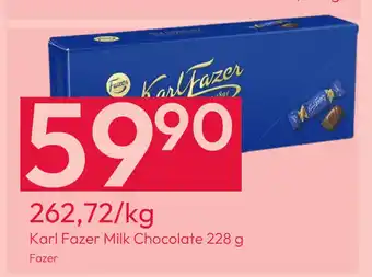 Gigaboks Karl Fazer Milk Chocolate 228 g tilbud