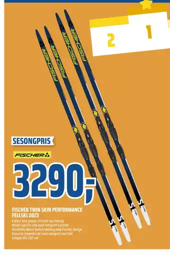 Coop Obs FISCHER TWIN SKIN PERFORMANCE FELLSKI 2023 tilbud