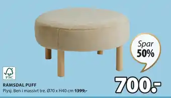 JYSK RAMSDAL PUFF tilbud