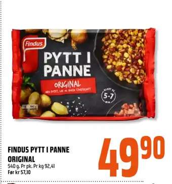 Coop Obs FINDUS PYTT I PANNE ORIGINAL tilbud