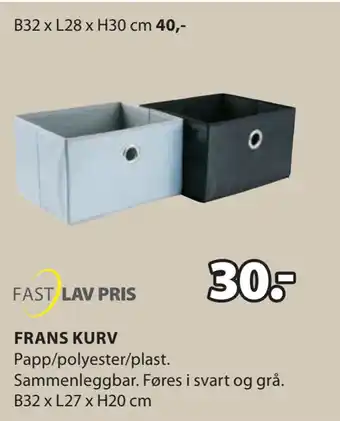 JYSK FRANS KURV tilbud