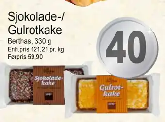 Joker Sjokolade-/ Gulrotkake tilbud