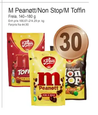 Joker M Peanøtt/Non Stop/M Toffin tilbud