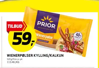 Bunnpris Wienerpølser Kylling/Kalkun tilbud