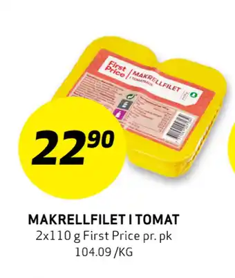 Bunnpris MAKRELLFILET I TOMAT tilbud