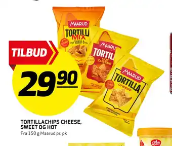 Bunnpris Tortillachips Cheese, Sweet og Hot tilbud
