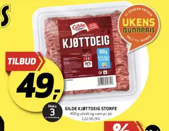 Bunnpris Gilde kjøttdeig tilbud