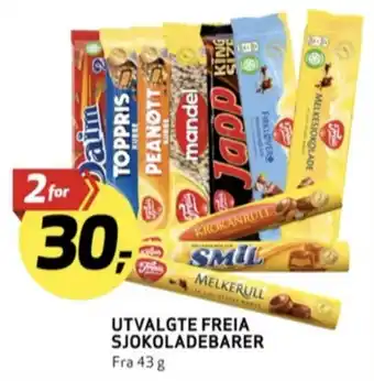 Bunnpris Melkesjokolade sjokoladebar tilbud