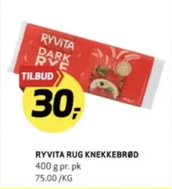 Bunnpris Ryvita dark rye knekkebrød tilbud