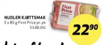 Bunnpris First price nudler med kjøttsmak tilbud