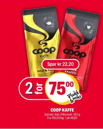 Coop Extra Coop kaffe formalet tilbud