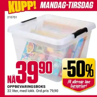 Europris Ukjent oppbevaringsboks tilbud