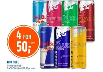 Coop Obs Red bull energidrikk tilbud